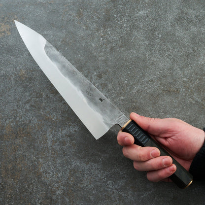 Gyuto 230mm Apex Ultra TakeDown Bronze, Micarta and Black Juma – side profile