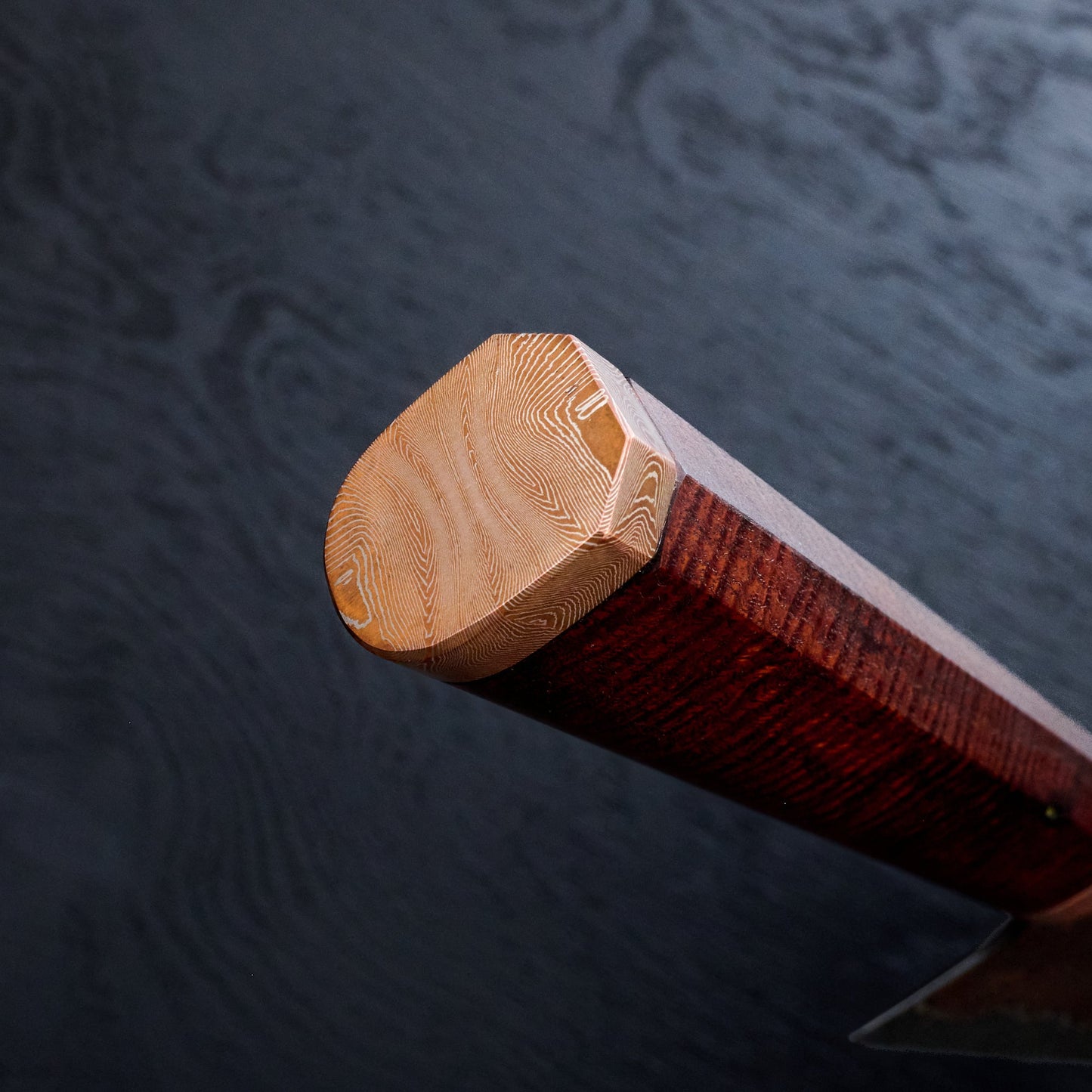 Gyuto 230mm Copper Damascus Clad Apex Ultra, Mokume-gane & Gidgee – view 6