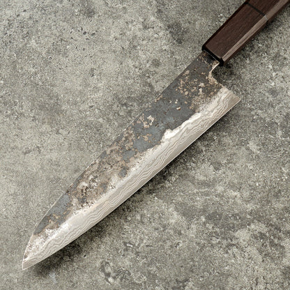 Gyuto 230mm C130 Suminagashi Clad – handle detail
