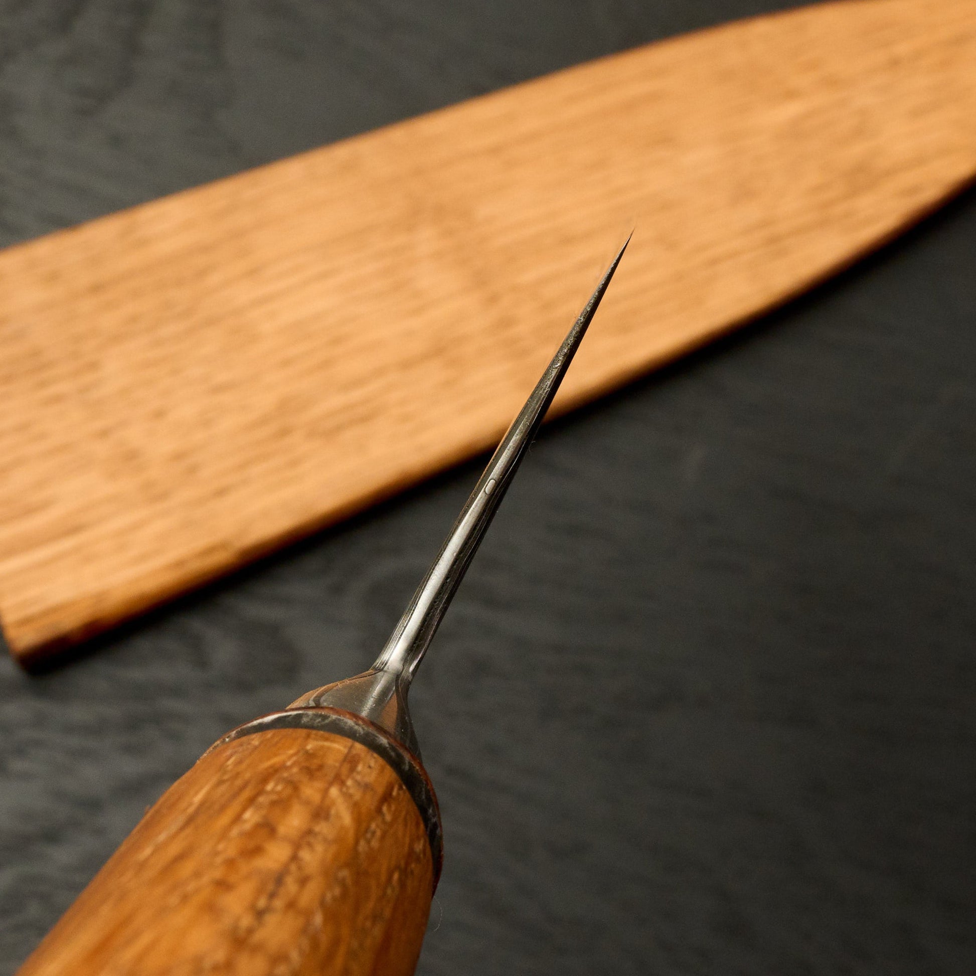 Gyuto 230mm Damascus SanMai AU Integral – handle detail