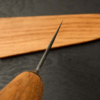 Gyuto 228mm Damascus SanMai AU Integral Takedown – blade close-up