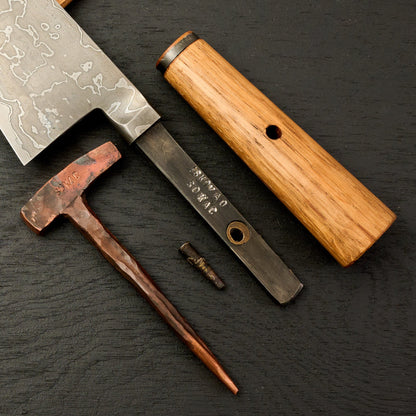 Gyuto 228mm Damascus SanMai AU Integral Takedown – view 6