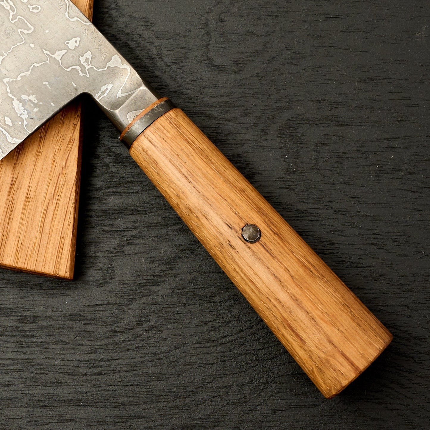 Gyuto 228mm Damascus SanMai AU Integral Takedown – side profile