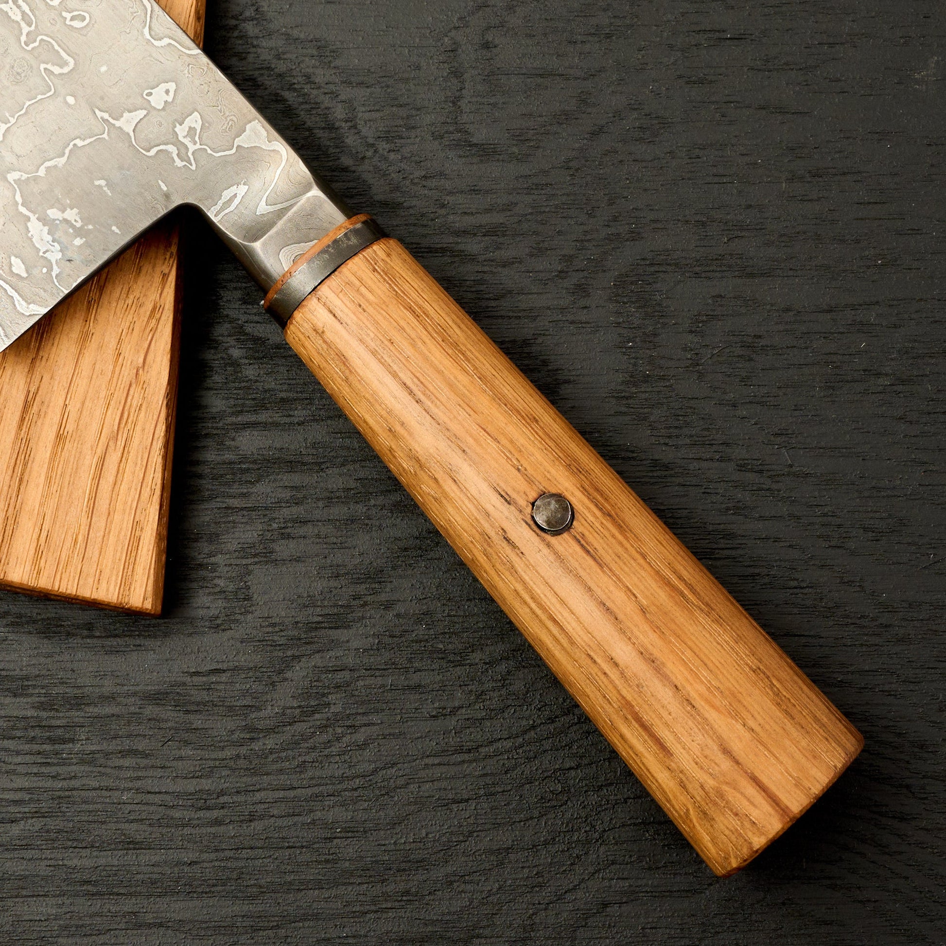 Gyuto 228mm Damascus SanMai AU Integral Takedown – side profile
