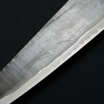 Gyuto 240mm GoMai Damasteel, Ni, Apex Ultra African Blackwood Takedown – view 6