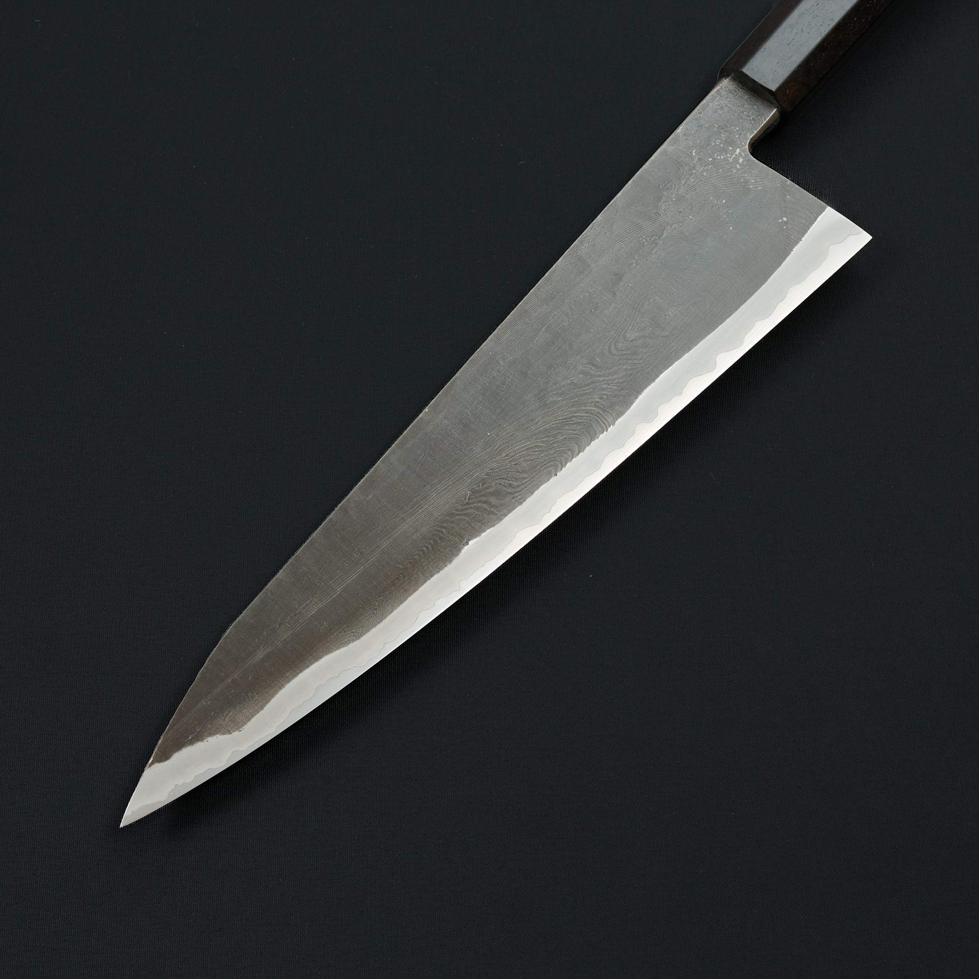 Gyuto 240mm GoMai Damasteel, Ni, Apex Ultra African Blackwood Takedown