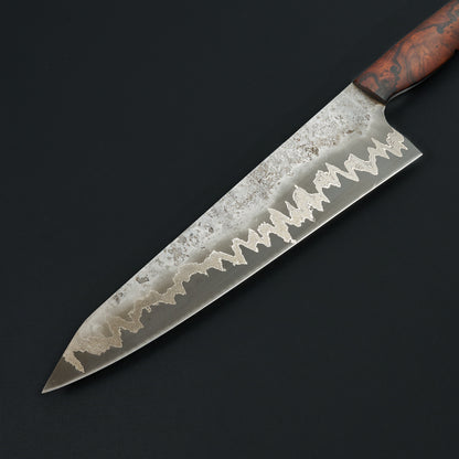 Gyuto 230mm Dammy Line KuMai Ironwood Full Tang – detail view