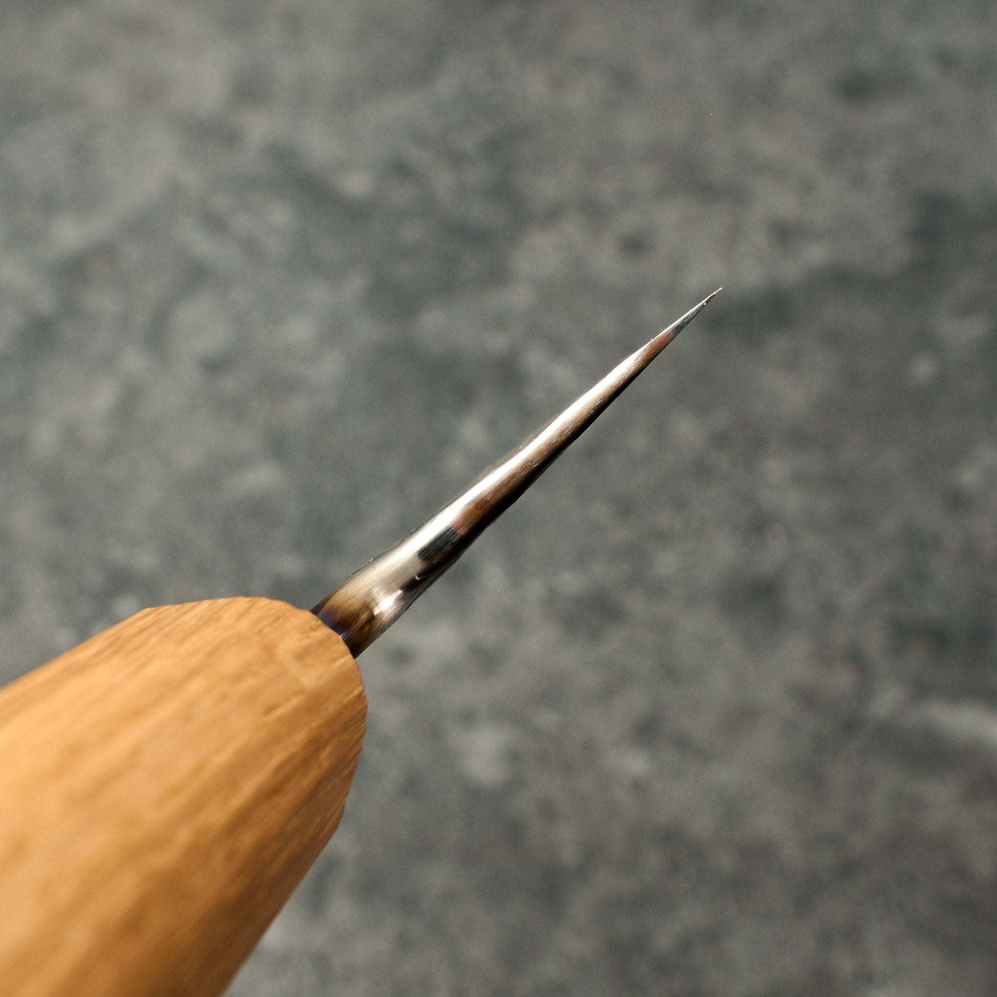 Gyuto 230mm Denty Kurouchi Oak Heirloom – handle detail