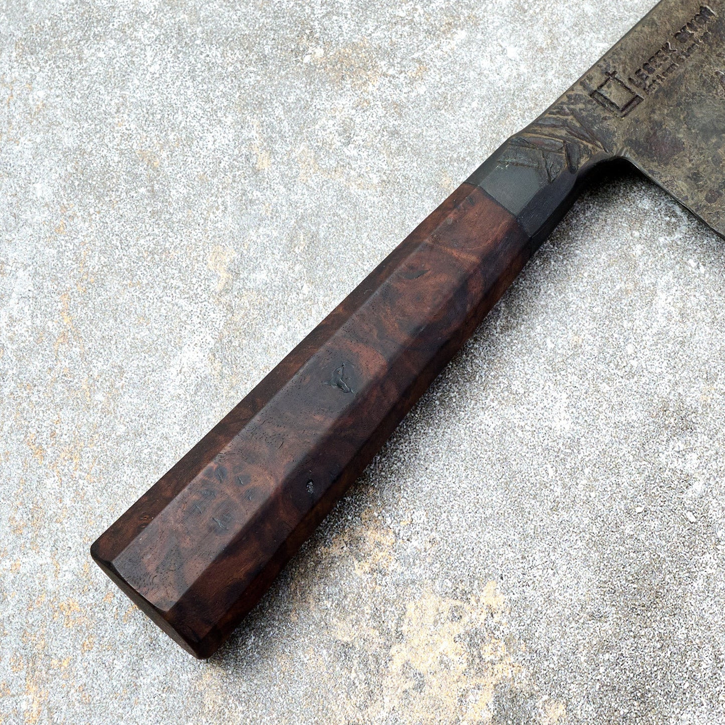 Gyuto 230mm Forged S GoMai Integral Claro Walnut – side profile