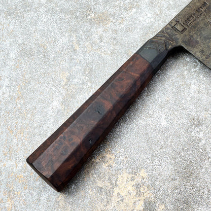Gyuto 230mm Forged S GoMai Integral Claro Walnut – side profile
