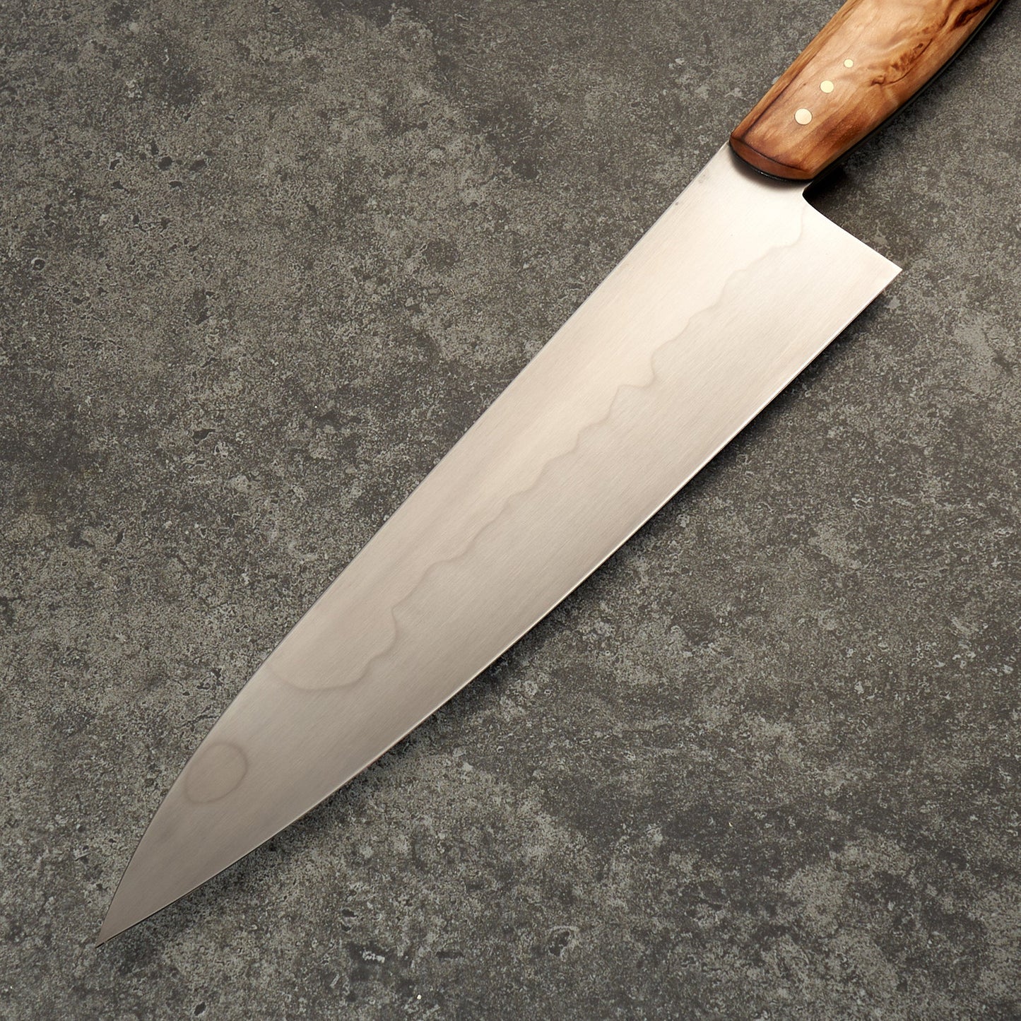Gyuto 230mm 26C3 Honyaki Full Tang Limited Release by Fredrik Spåre – blade close-up