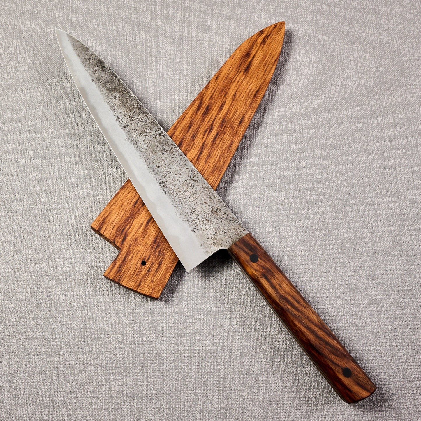 Gyuto 230mm SanMai Shirogami #1 Full Tang – handle detail