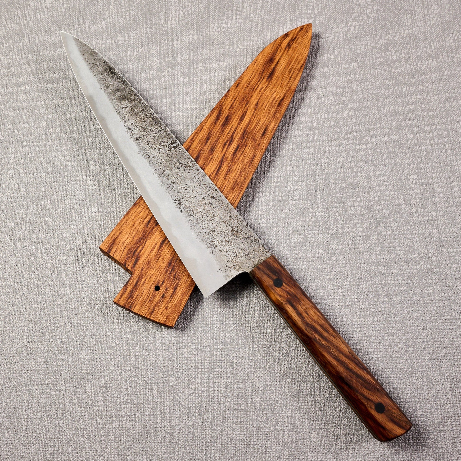 Gyuto 230mm SanMai Shirogami #1 Full Tang – handle detail