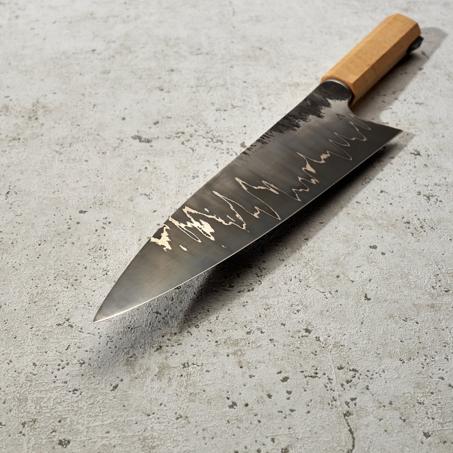 Gyuto 230mm 'Hephaestus' Series Go Mai Integral – side profile