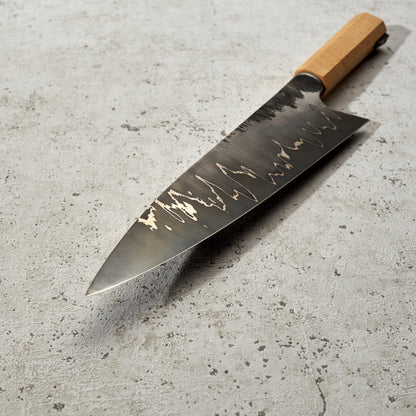 Gyuto 230mm 'Hephaestus' Series Go Mai Integral – side profile