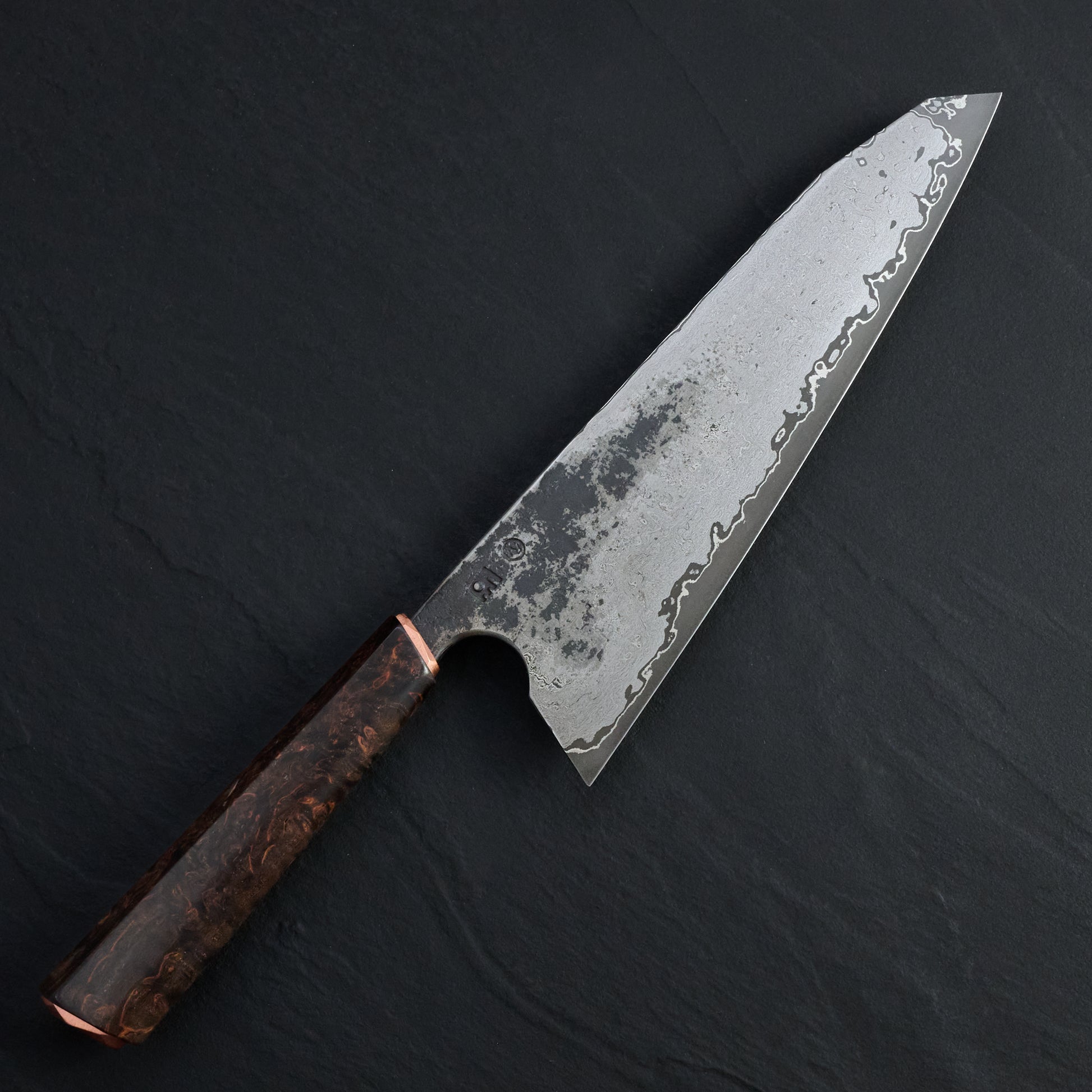 Gyuto 230mm Madra Rua Uillinneacha Masur Birch and Copper