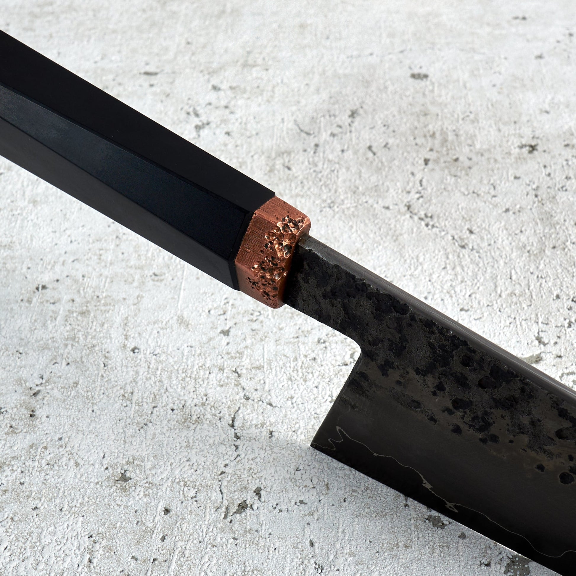 made by karyś X Oblivion Blades Gyuto 230mm OB 80crv2 Textured Go Mai – detail view