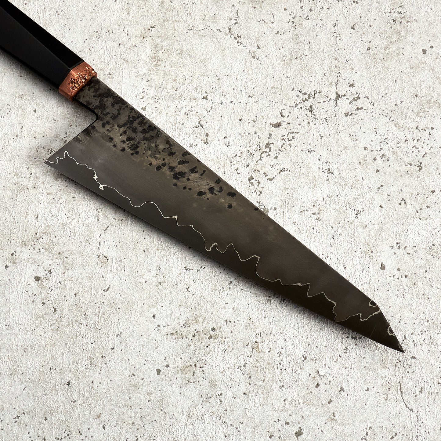 made by karyś X Oblivion Blades Gyuto 230mm OB 80crv2 Textured Go Mai – side profile
