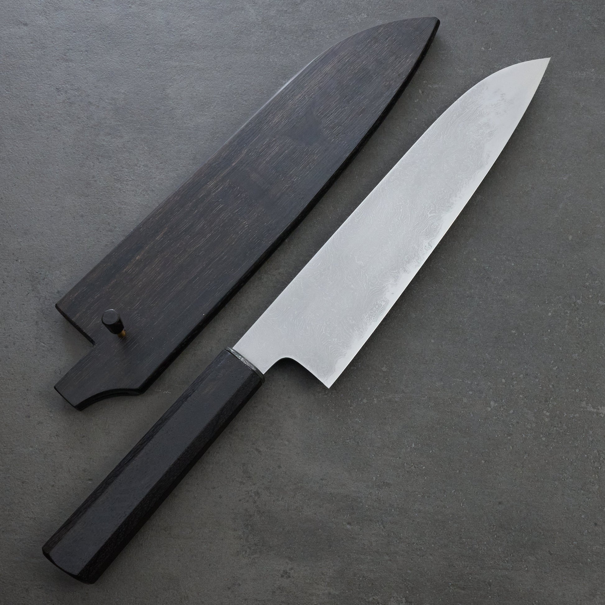 Gyuto 230mm SanMai Damascus Twist 135Cr3 Full Polish – view 7