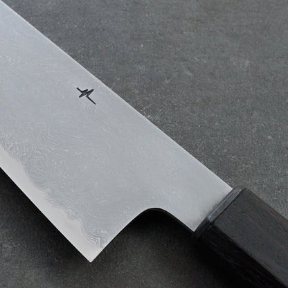 Gyuto 230mm SanMai Damascus Twist 135Cr3 Full Polish – view 6