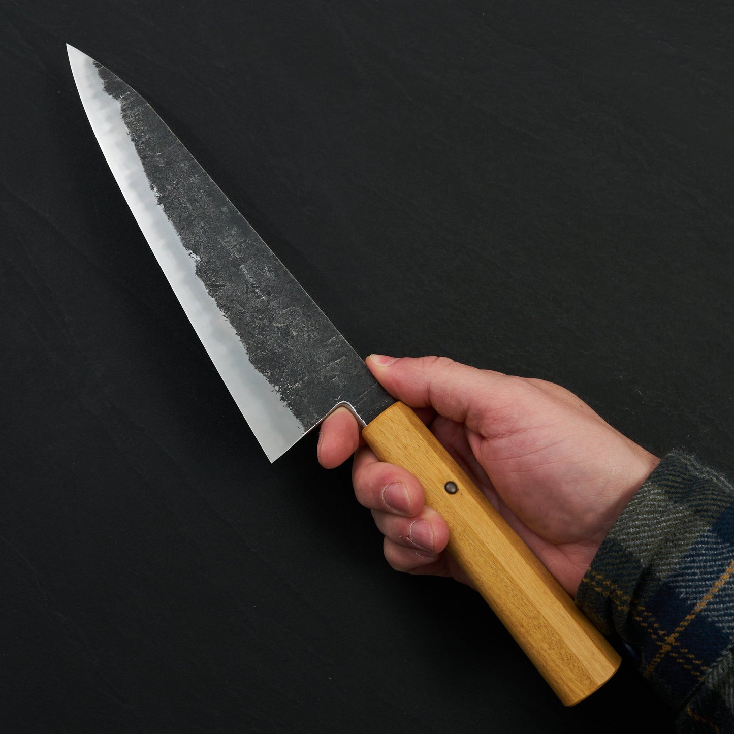 Gyuto 230mm SanMai S700, Apex Ultra & Royal Ebony By Simon Krichbaum – detail view