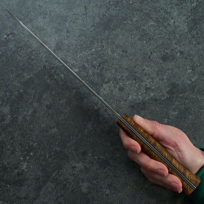 Gyuto 230mm Stainless GoMai 1.2419 Maple Burl Full Tang – side profile