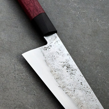 Gyuto 230mm Takedown Purple Heart & African Blackwood – detail view