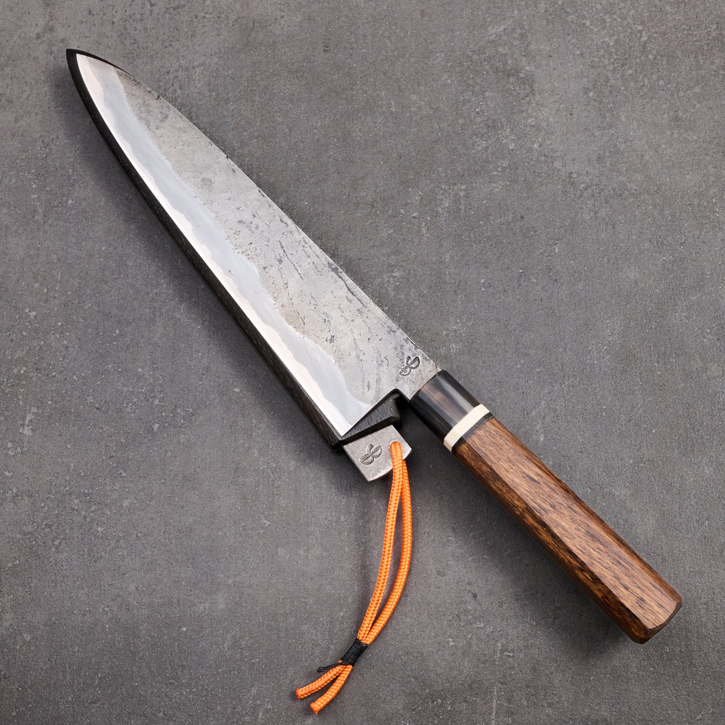 Gyuto 230mm Wrought Iron Clad Apex Kogatana Set