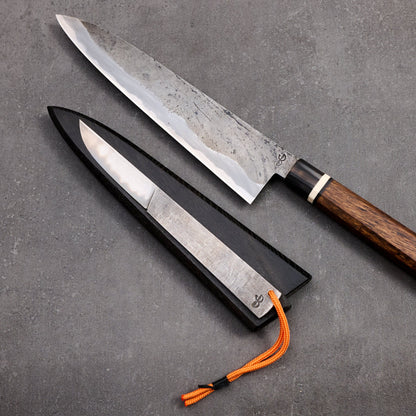 Gyuto 230mm Wrought Iron Clad Apex Kogatana Set – detail view
