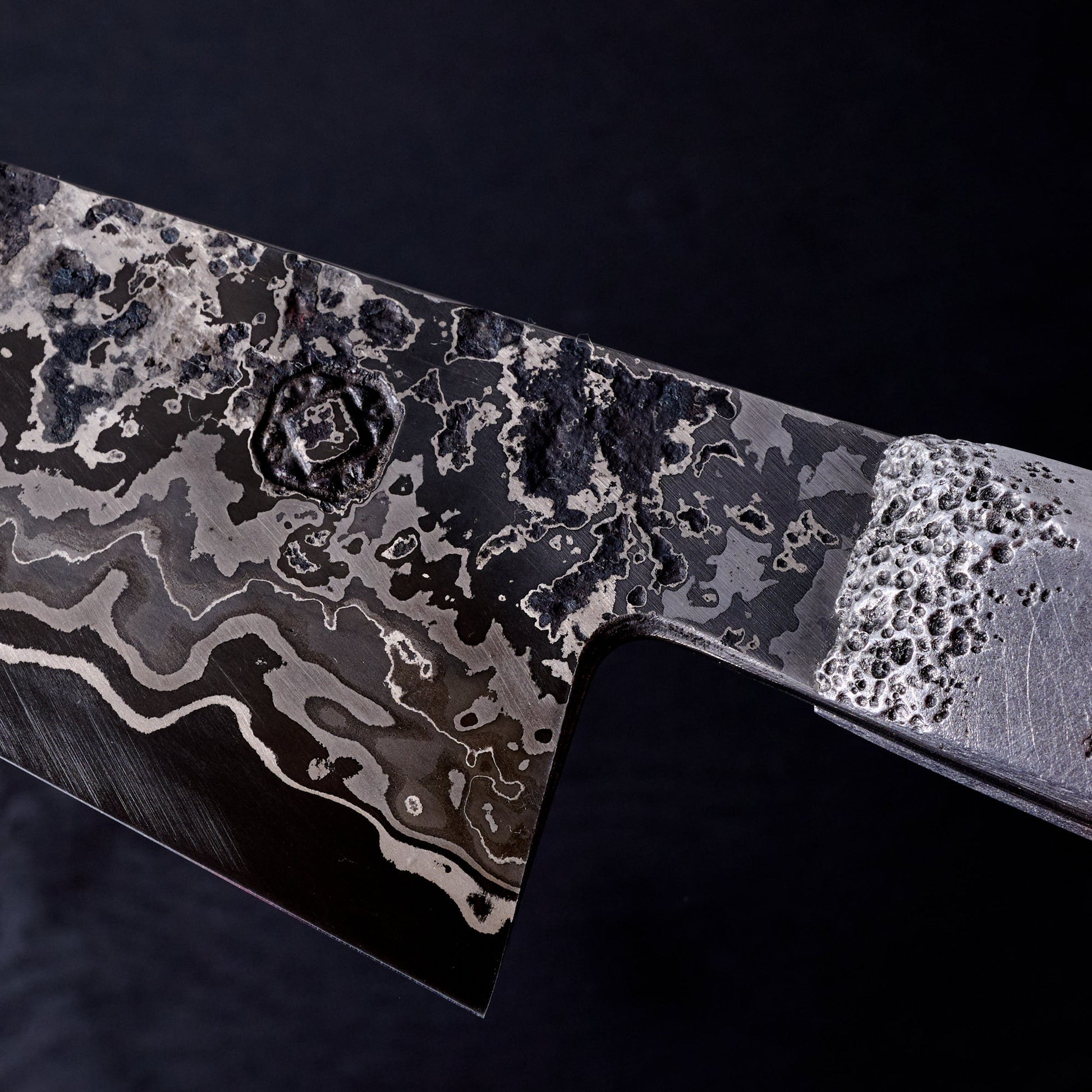 Chef Knife 230mm 'THRN' GoMai Cast Aluminium & Amethyst – view 6