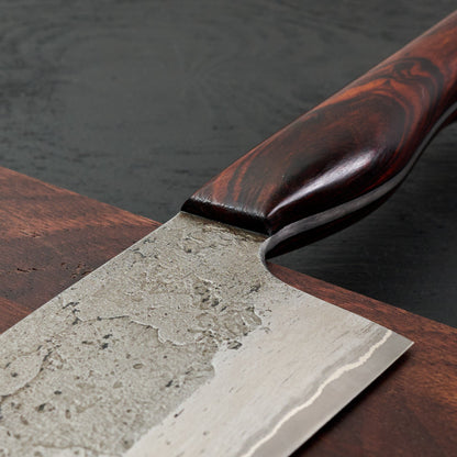 Gyuto 232mm GoMai Full Tang Ironwood – blade close-up