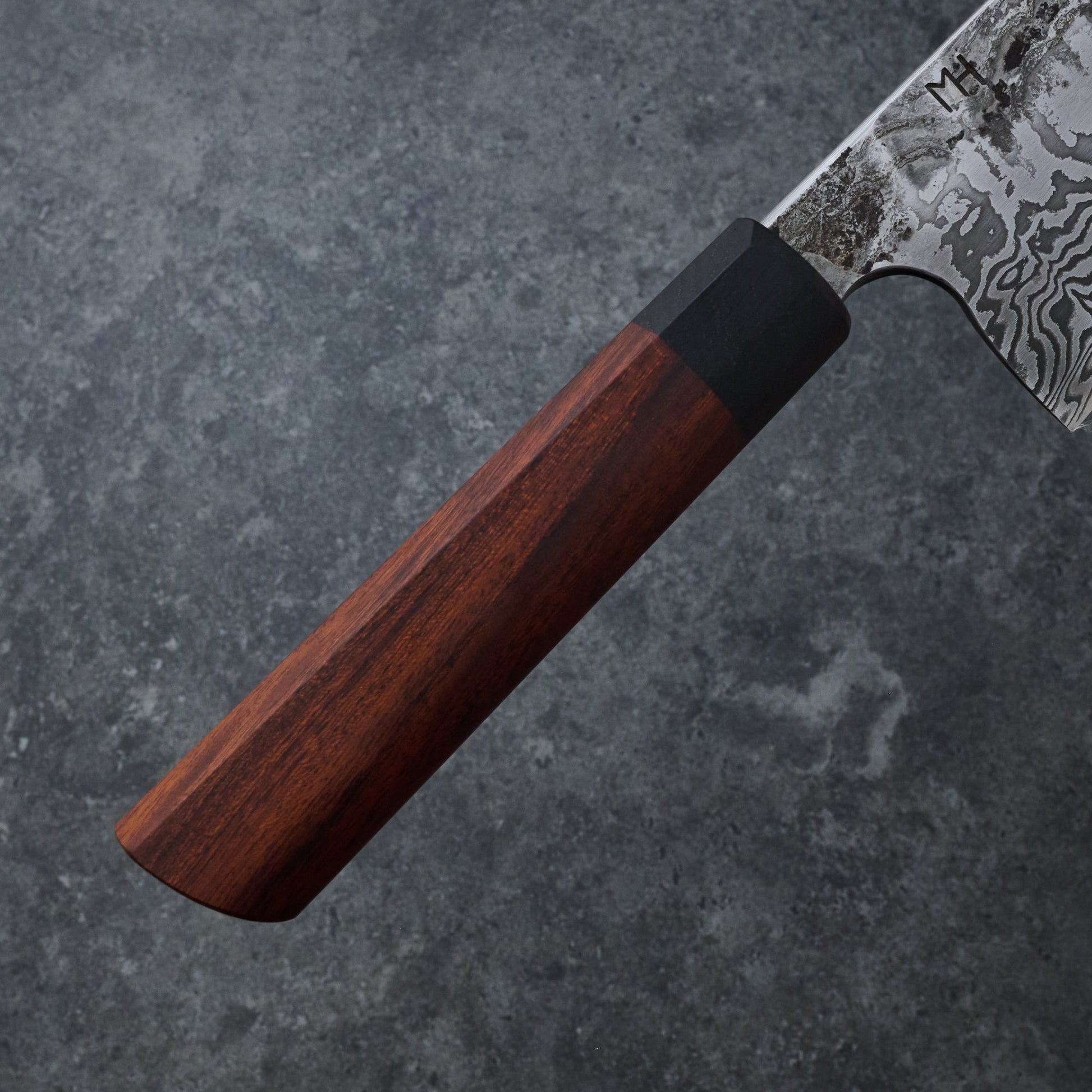 Gyuto 235mm 50 Layer Damascus Ironwood – side profile