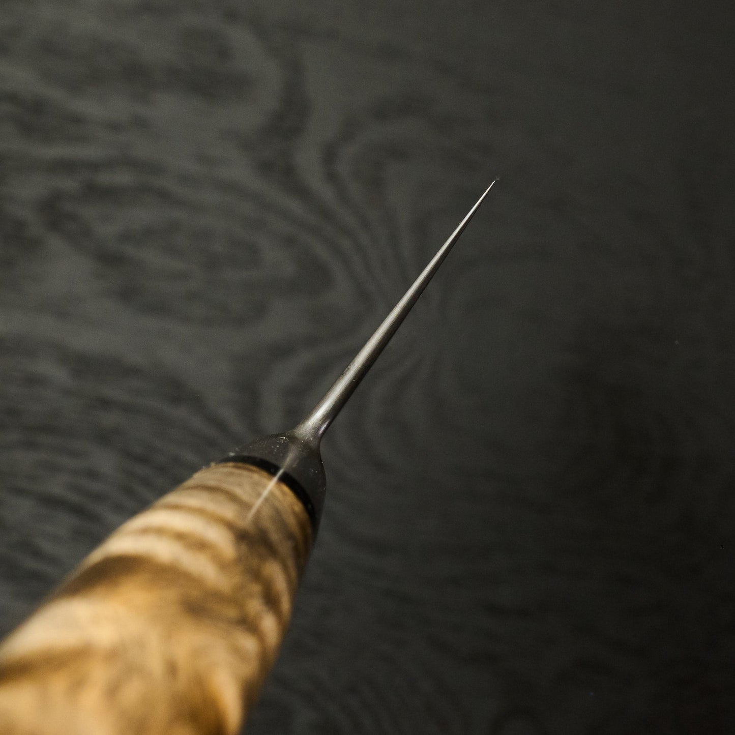 Gyuto 245mm Damascus clad 52100 SanMai Integral – blade close-up