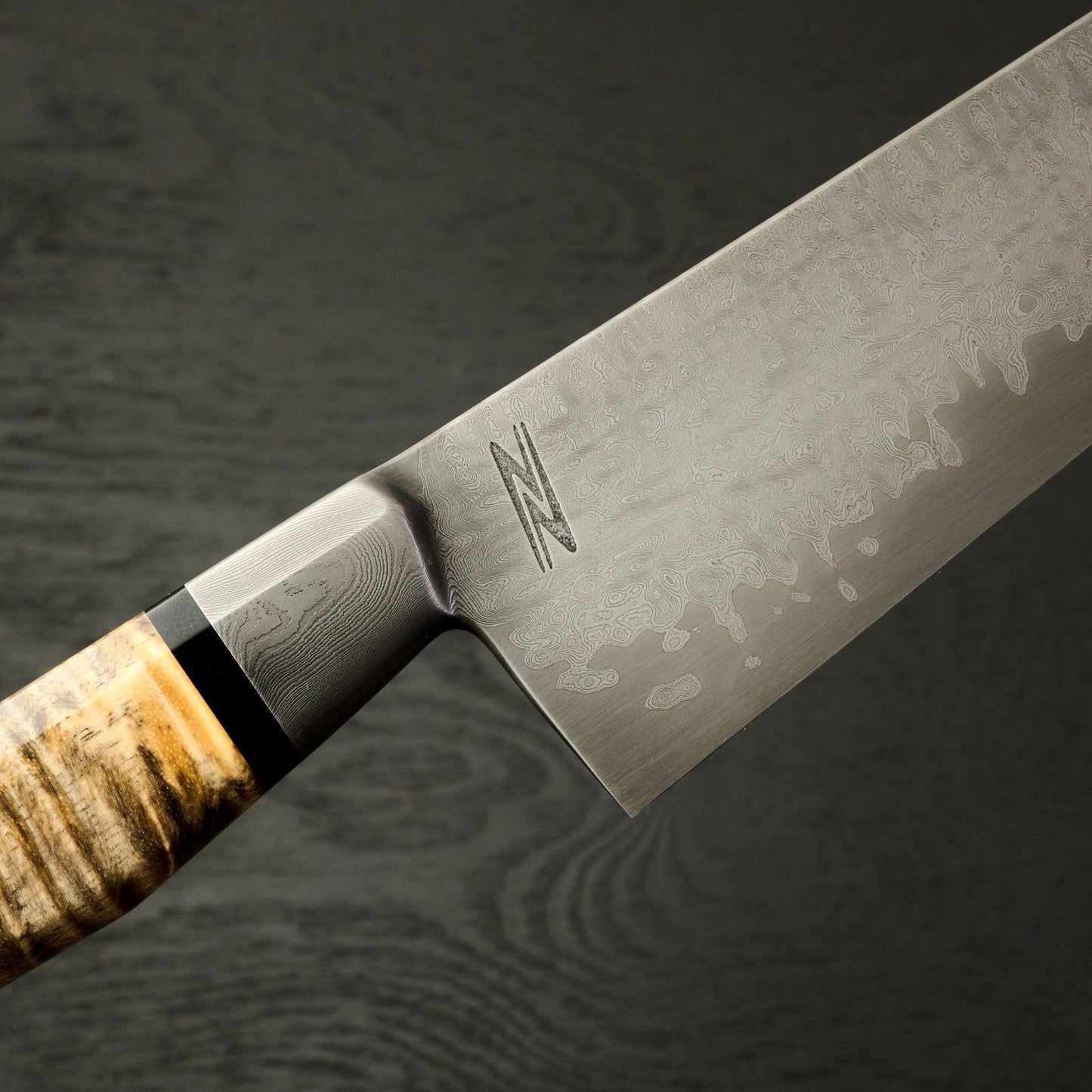 Gyuto 245mm Damascus clad 52100 SanMai Integral – view 6