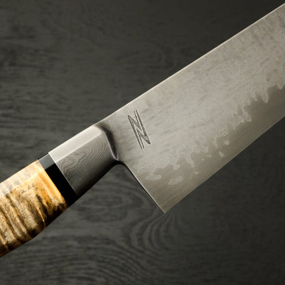 Gyuto 245mm Damascus clad 52100 SanMai Integral – view 6
