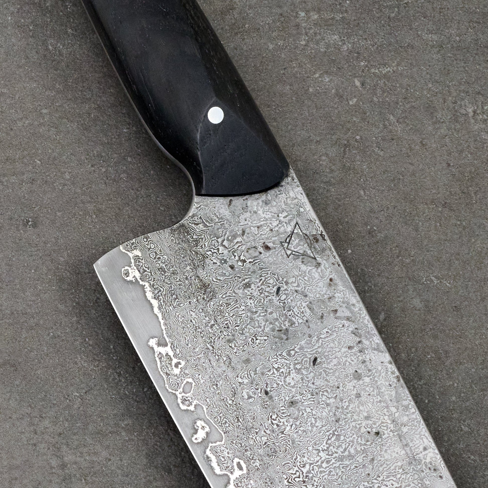 Gyuto 235mm Damascus and Apex Ultra GoMai – detail view