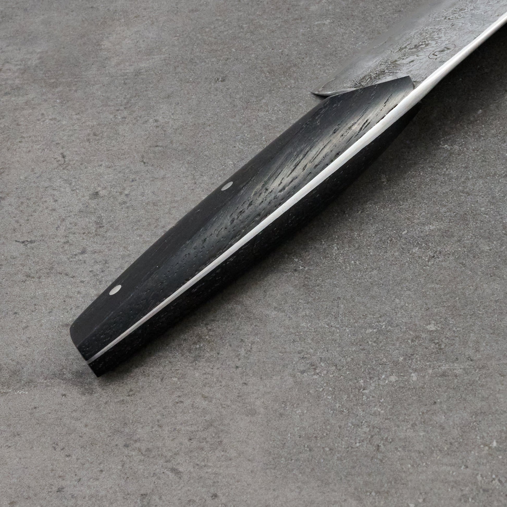Gyuto 235mm Damascus and Apex Ultra GoMai – side profile