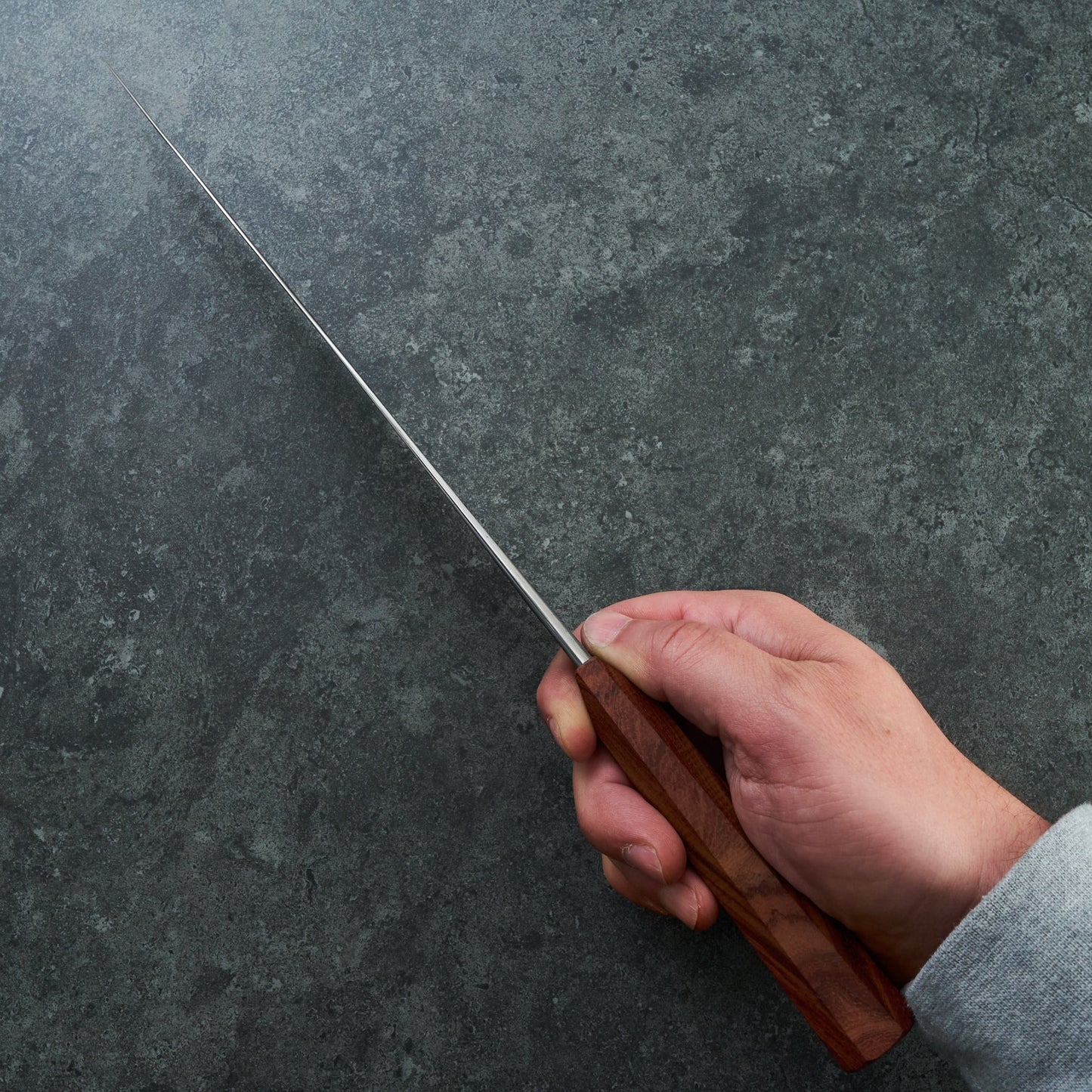 Gyuto 235mm San Mai Wrought Apex Ultra Gidgee High Polish – side profile