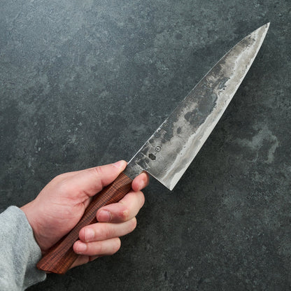 Gyuto 235mm San Mai Wrought Apex Ultra Gidgee High Polish – detail view