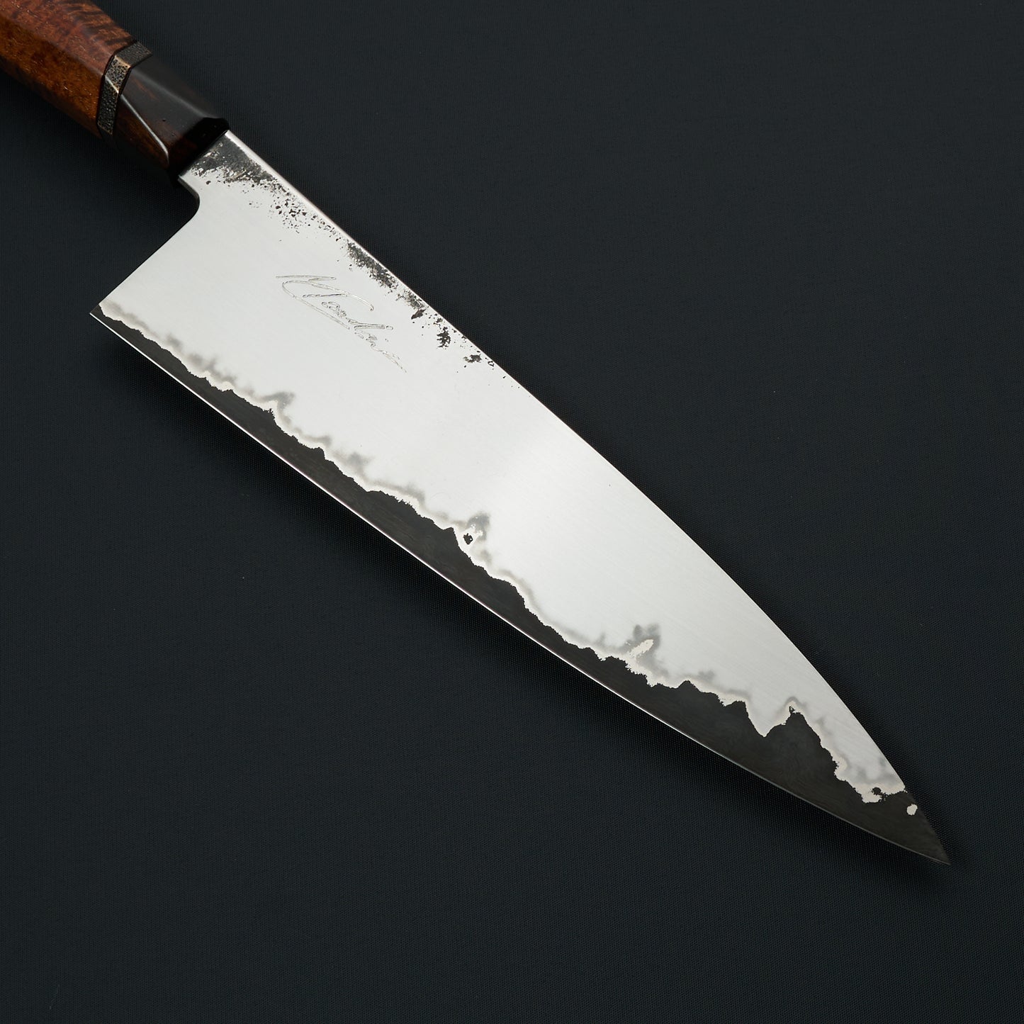 Gyuto 237mm Aogami Super Stainless GoMai Ebony & Bronze Signature Series