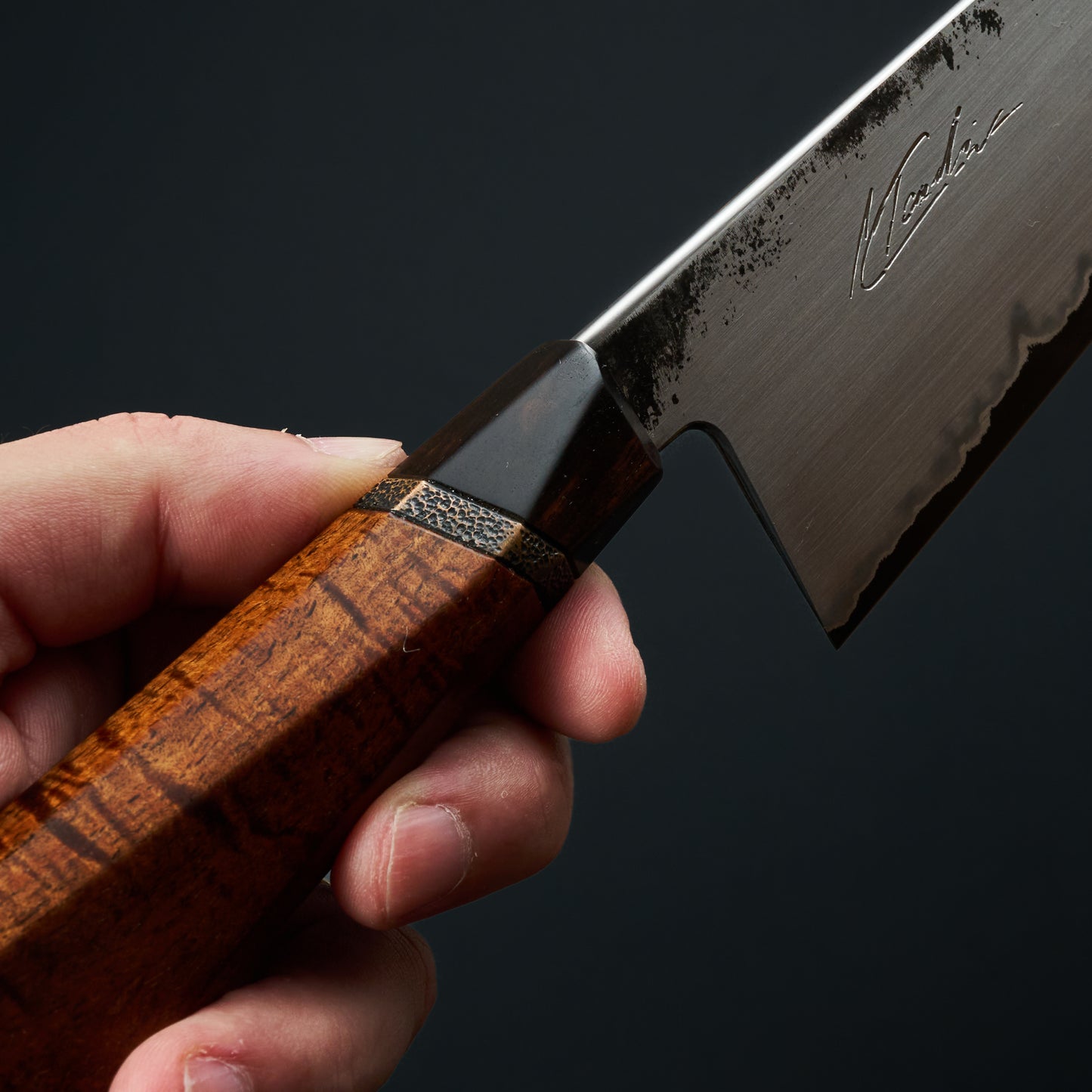 Gyuto 237mm Aogami Super Stainless GoMai Ebony & Bronze Signature Series