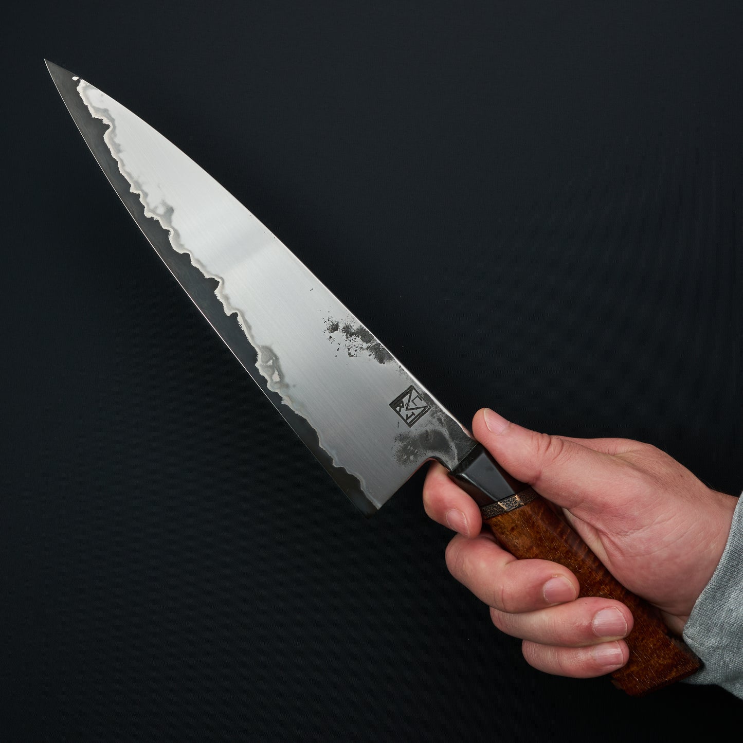 Gyuto 240mm Aogami Super Stainless GoMai Ebony & Bronze Signature Series