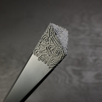 Gyuto 240mm MH Go Mai Damascus, Nickel & Apex Ultra Core – blade close-up