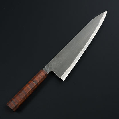Gyuto 250mm GoMai Damasteel, Ni, Apex Ultra Textured Gidgee Takedown
