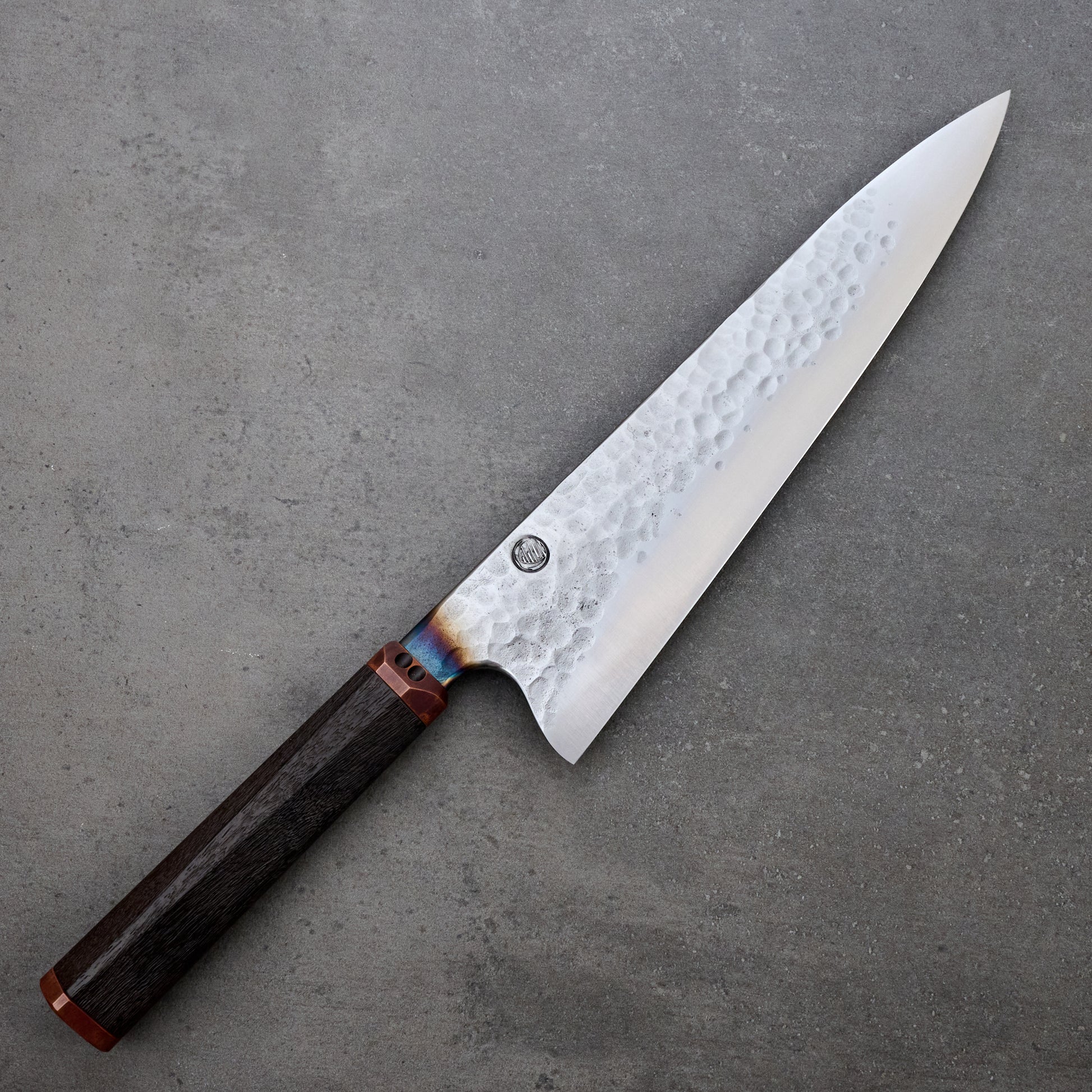 Gyuto 240mm Denty Nashiji Ancient Red Gum & Vintage Copper