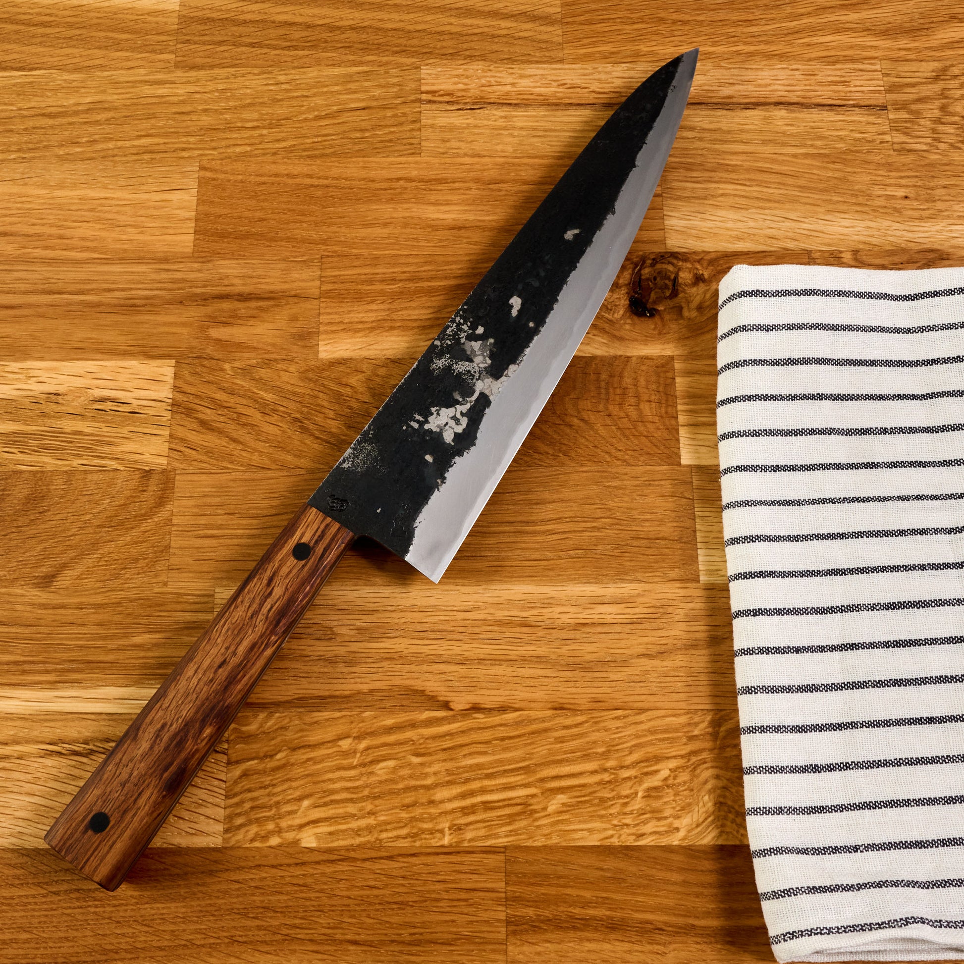 Gyuto 240mm Full Tang Shirogami Iron Clad Kasumi