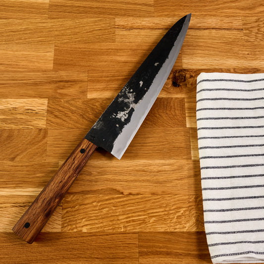 Gyuto 240mm Full Tang Shirogami Iron Clad Kasumi