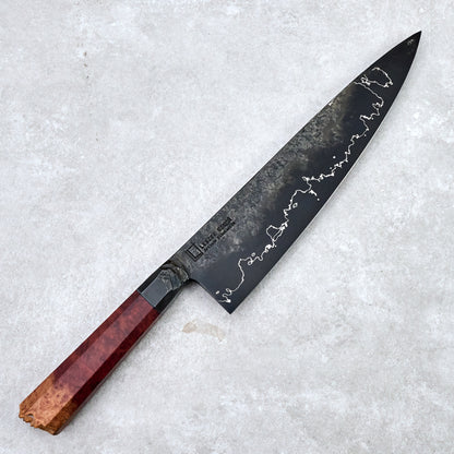 Gyuto 240mm GoMai Graphite Live Edge Amboyna Burl