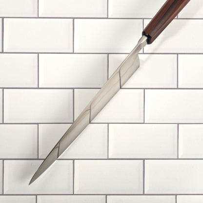 Gyuto 240mm Aogami #2 Honyaki Integral & Macassar Ebony – side profile