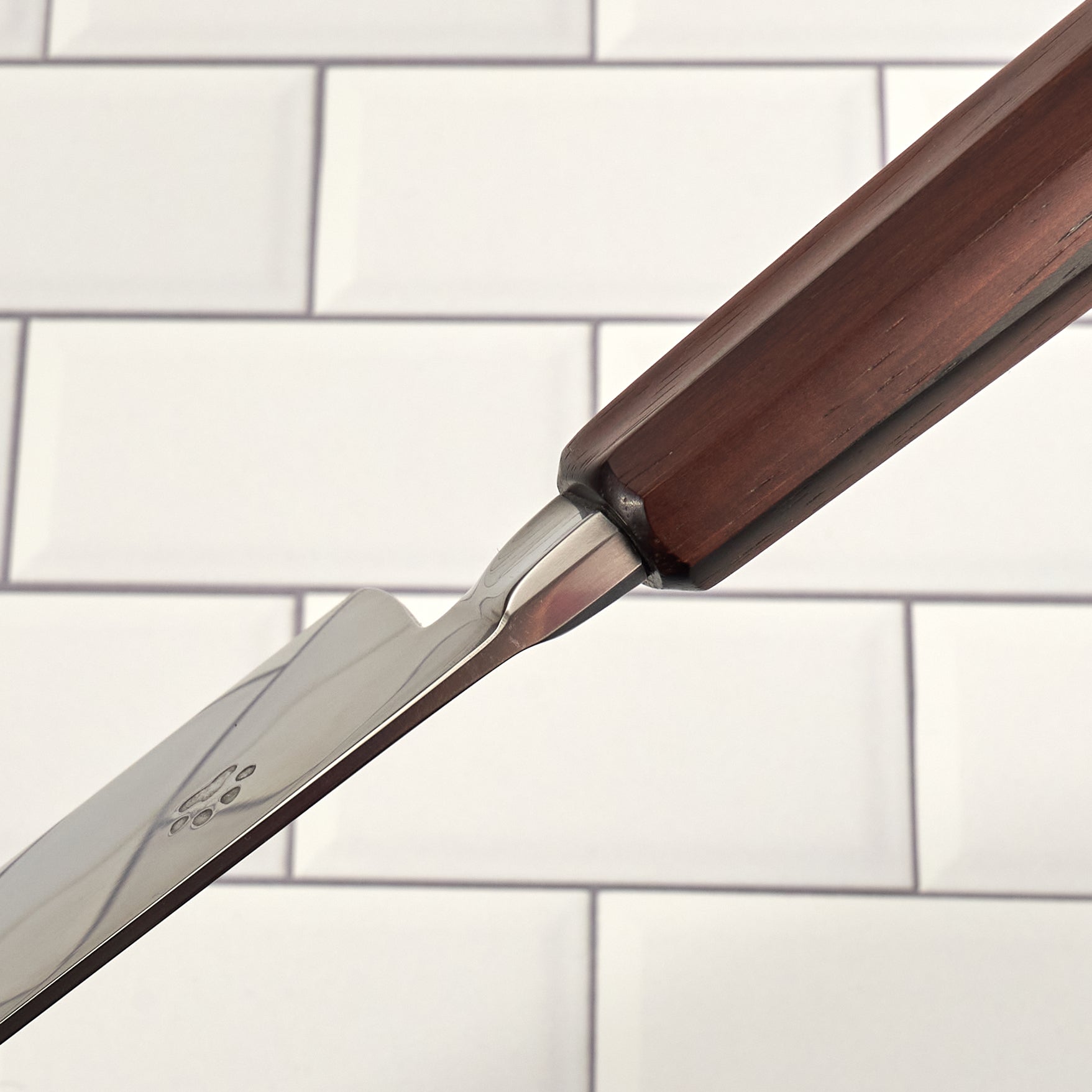 Gyuto 240mm Aogami #2 Honyaki Integral & Macassar Ebony – view 6